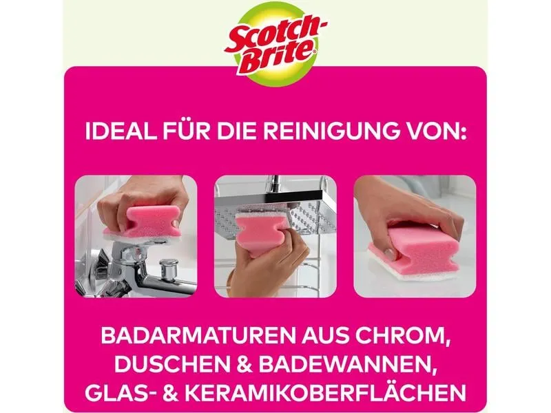 Scotch-Brite Schwamm 3M Scotch-Brite Bad 16 Stück Pink