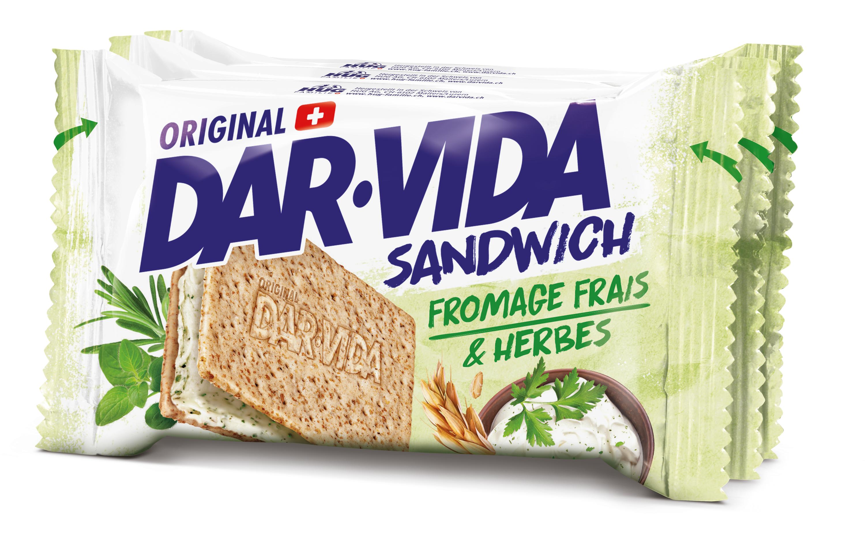 DAR-VIDA Sandwich Frischkäse & Kräuter 3 x 65 g