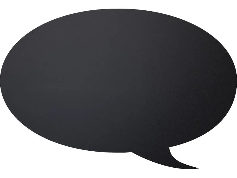 Securit Kreidetafel Silhouette Bubble mit Klett, Schwarz Securit Kreidetafel Silhouette Bubble mit Klett, Schwarz