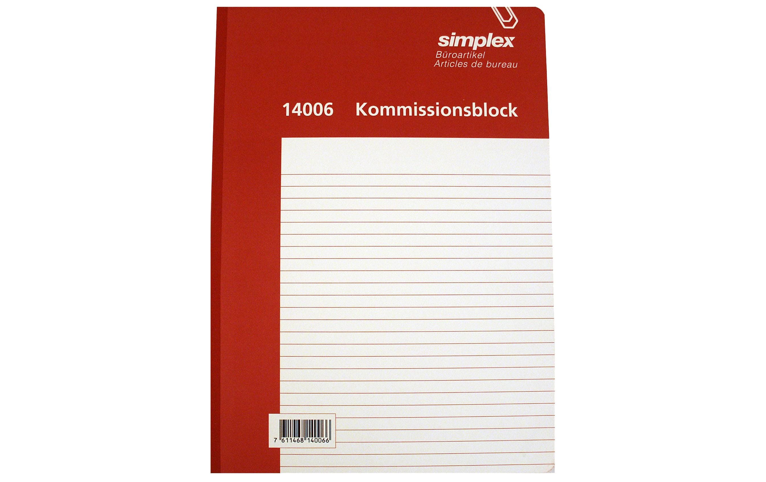 Simplex Durchschreibebuch A4 Kommissionsbuch
