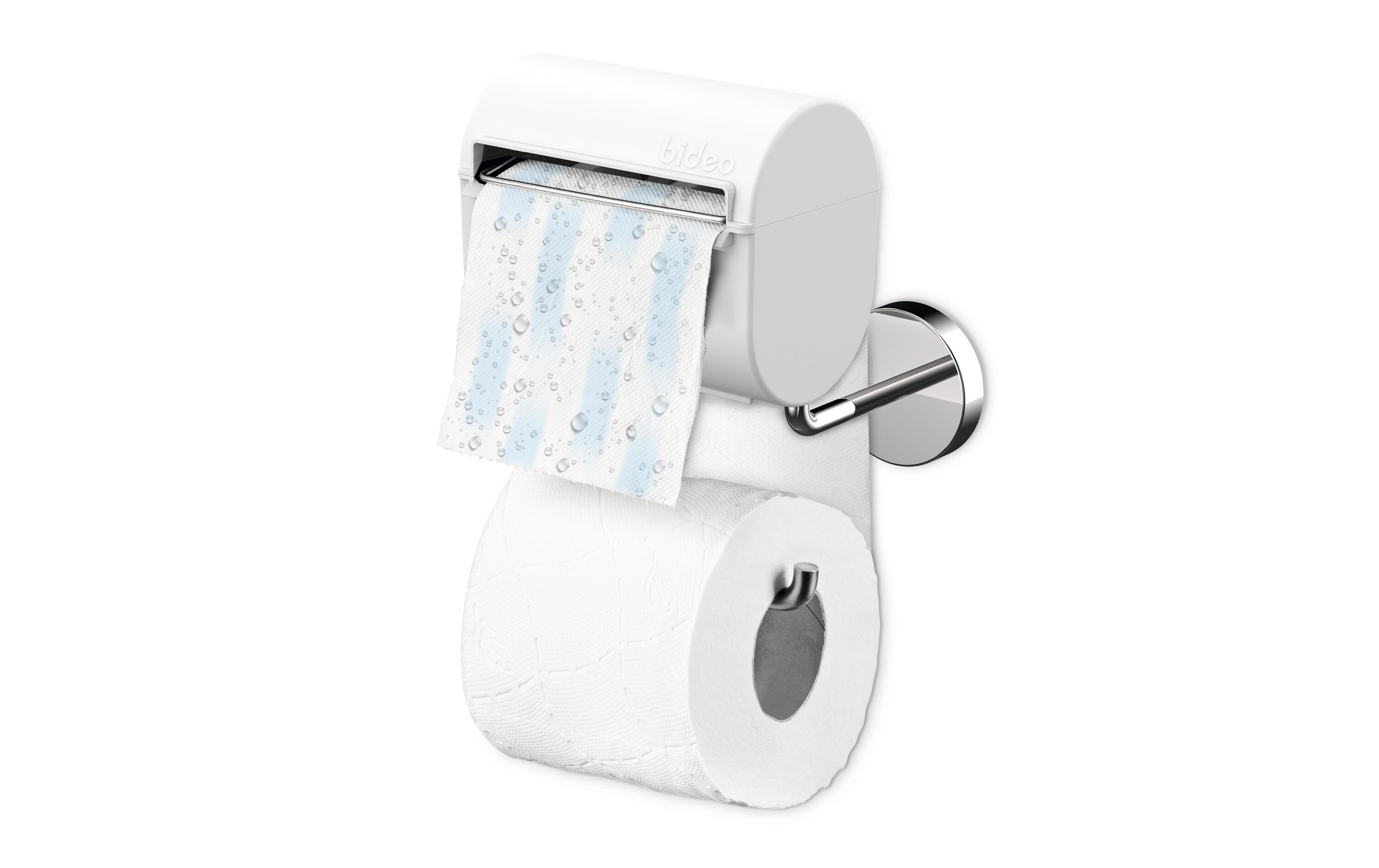 bideo Toilettenpapierhalterung mit Befeuchter Weiss