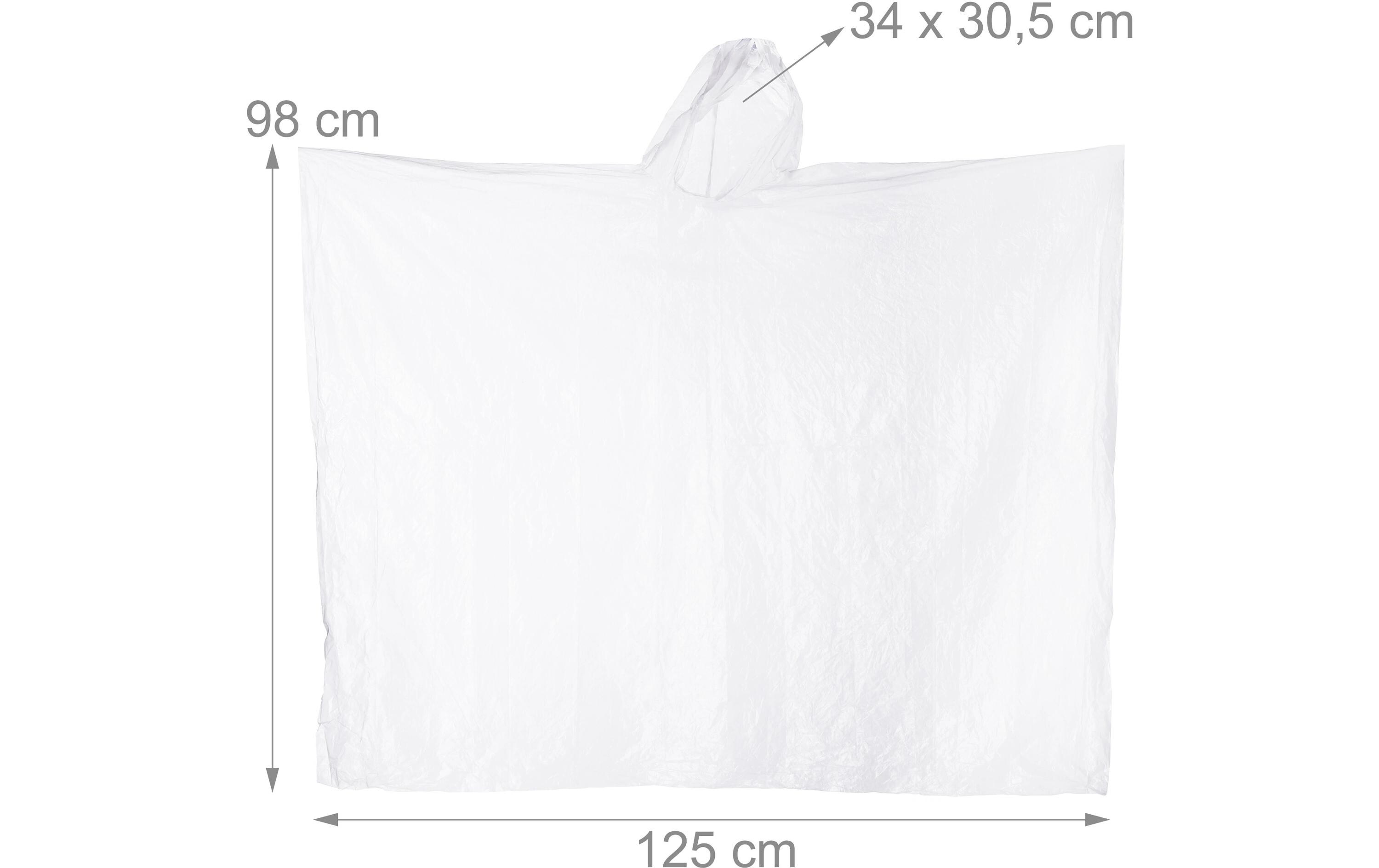 relaxdays Regenponcho 20 Stück, Transparent relaxdays Regenponcho 20 Stück, Transparent