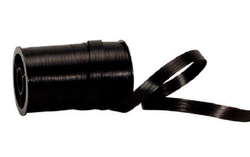 Spyk Geschenkband Poly Matt 7 mm x 20 m, Schwarz