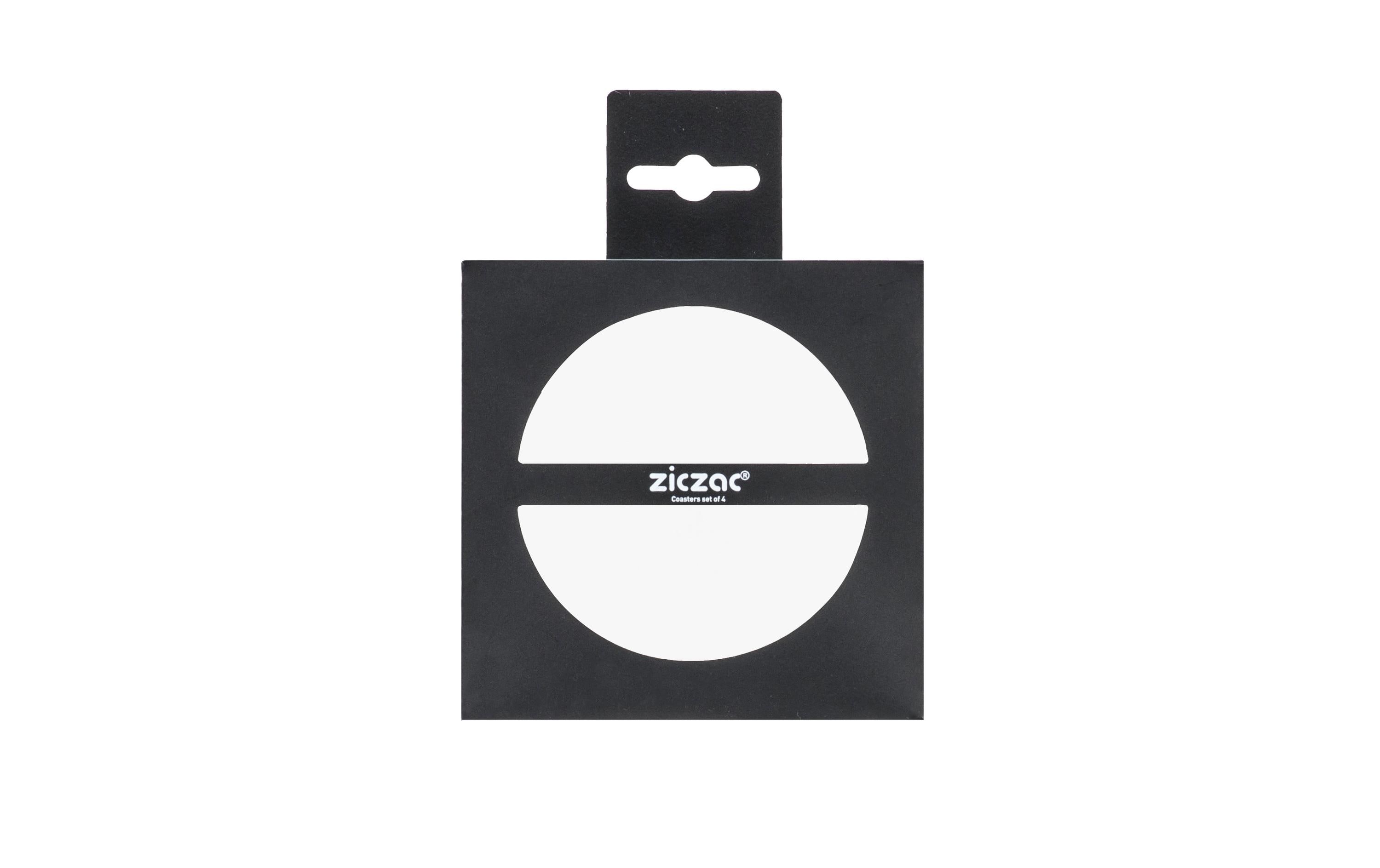 Tiseco Glasuntersetzer Togo 4 Stück, 10 cm, Weiss