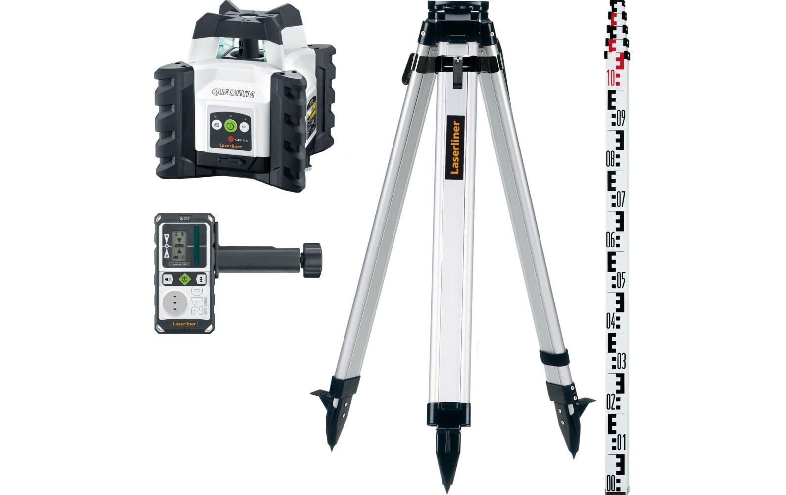 Laserliner Kreuzlinien-Laser Quadrum Compact G 210S Set 165cm 40 m