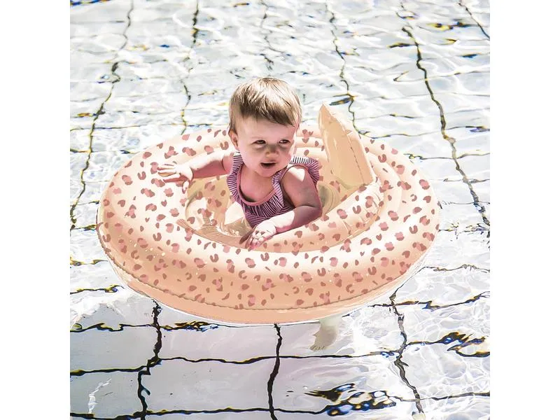 Swim Essentials Schwimmsitz 0-1 Jahre Leopard Old Pink