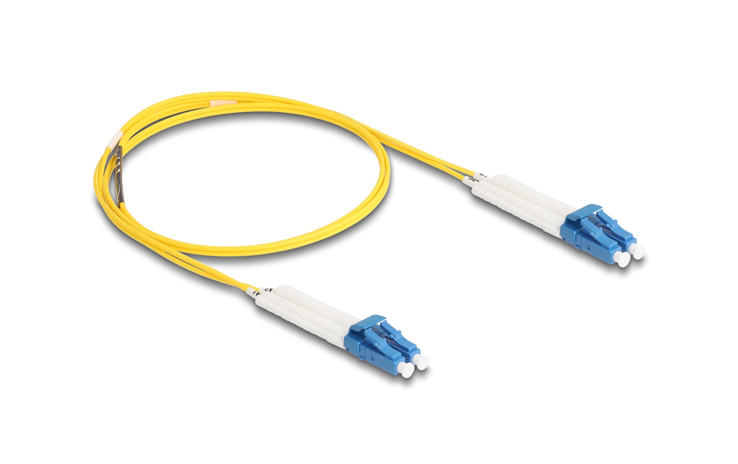 Delock LWL-Patchkabel Singlemode LC – LC, OS2, Duplex, 1 m