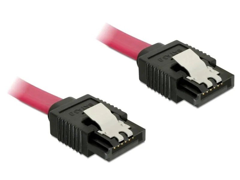 Delock SATA3-Kabel 50 cm rot, mit Metal-Clip Delock SATA3-Kabel 50 cm rot, mit Metal-Clip