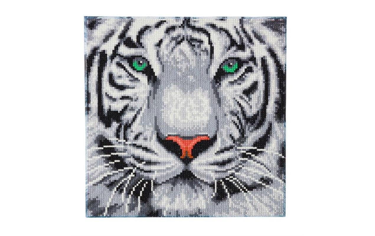 CRAFT Buddy Bastelset Crystal Art Kit White Tiger 30 x 30 cm
