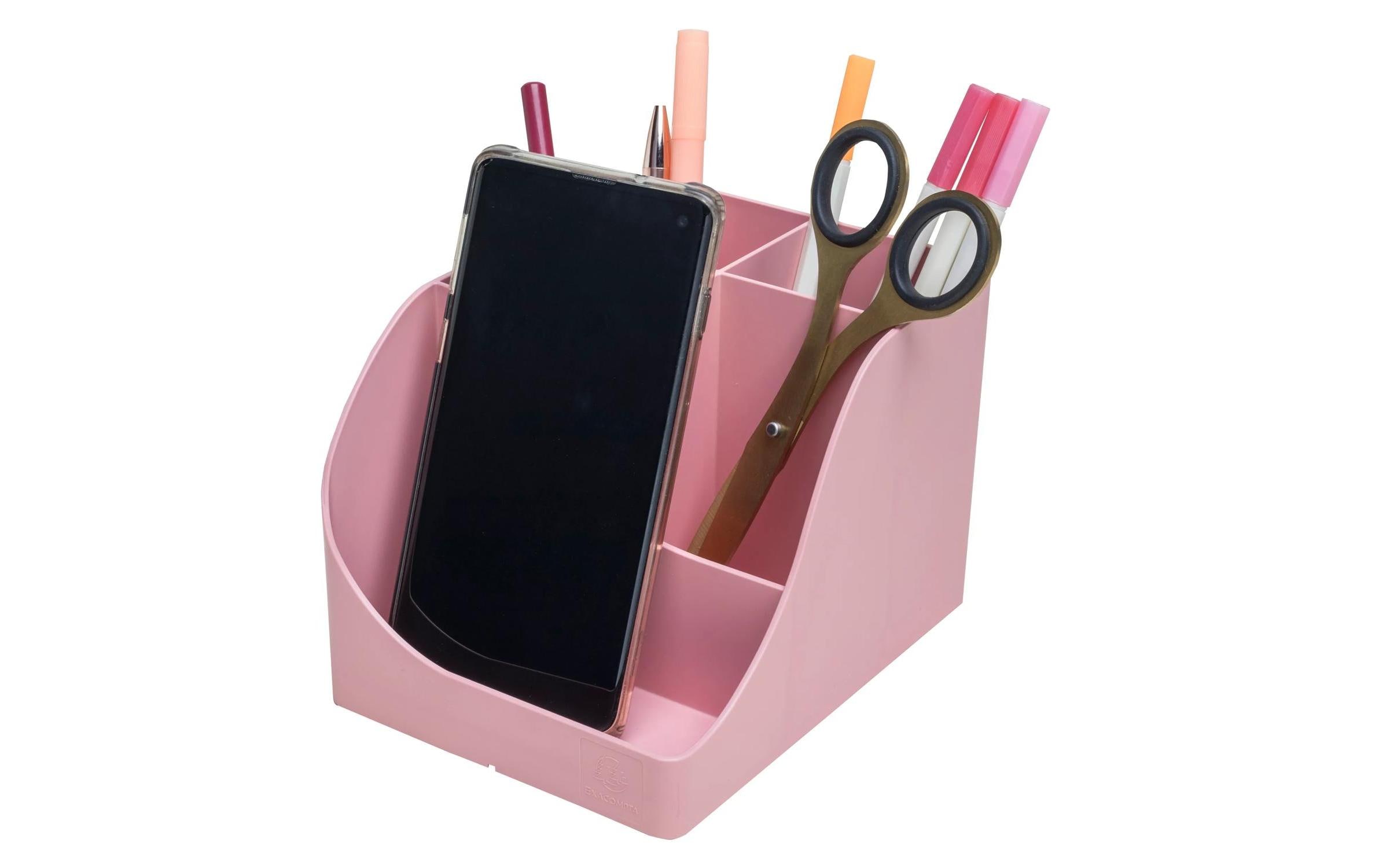 Exacompta Stiftehalter Pen Wave AutentiK, 5 Fächer, Bonbonrosa