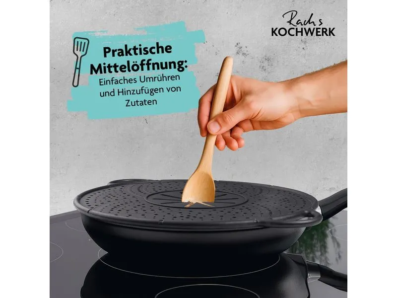 Kochwerk Spritzschutzdeckel 30 cm, Schwarz