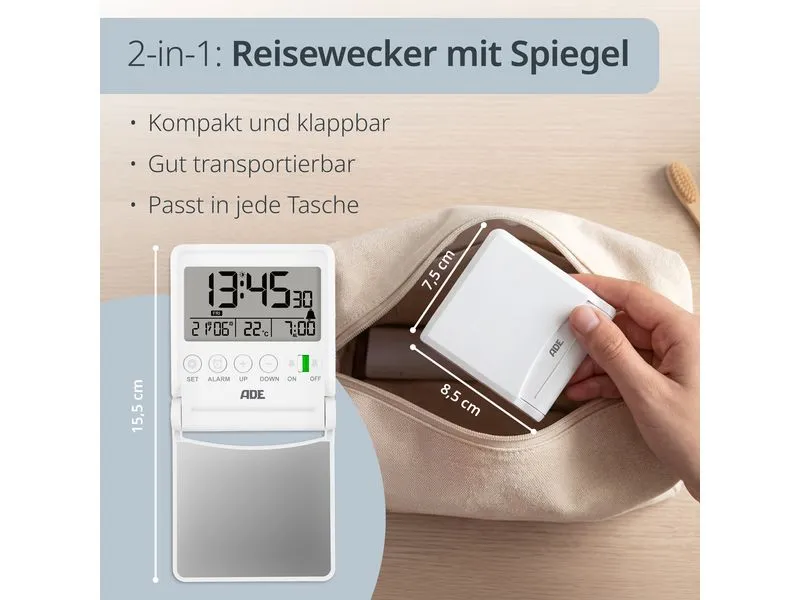 ADE Digitalwecker CK2507-1 Weiss ADE Digitalwecker CK2507-1 Weiss