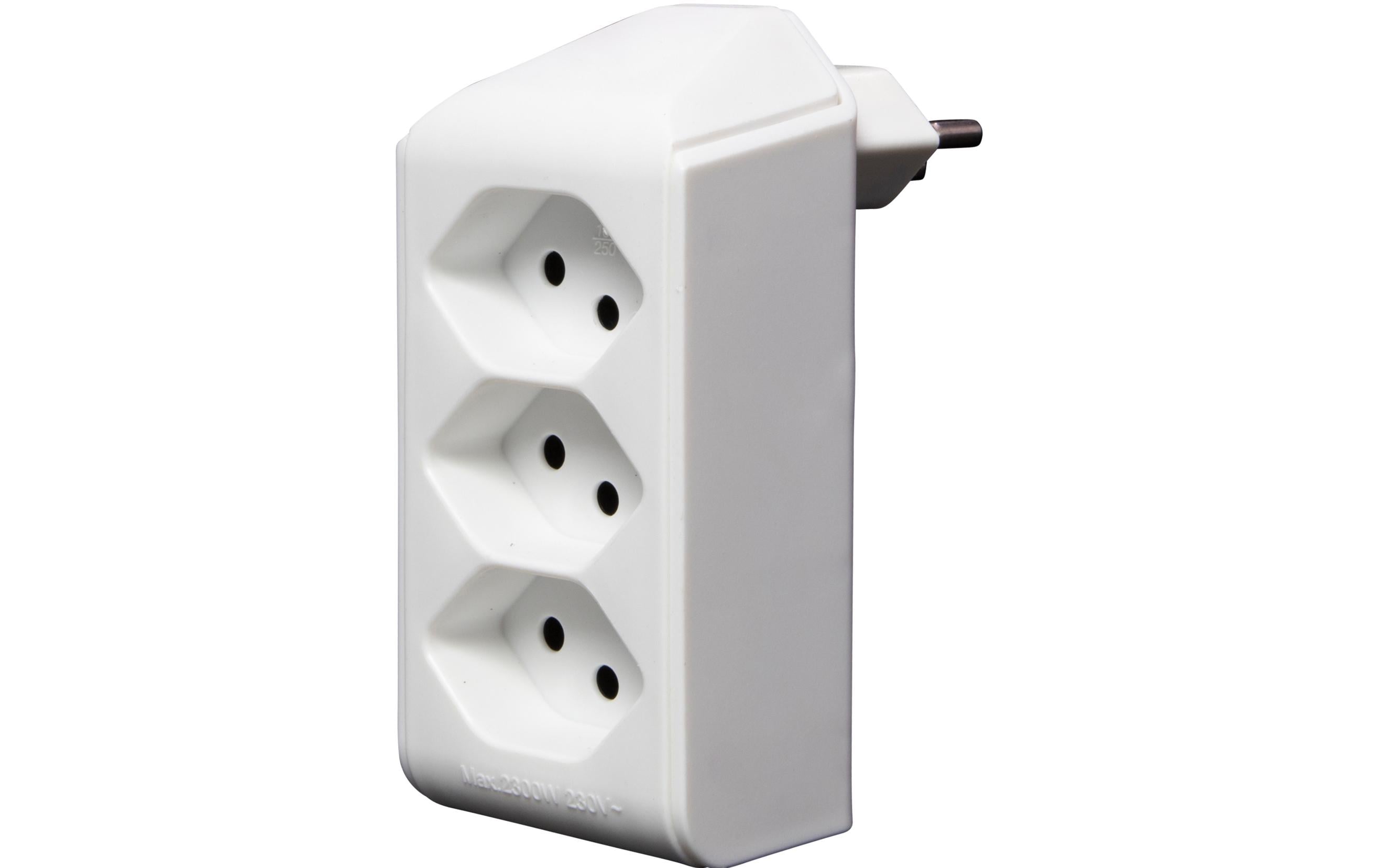 Brennenstuhl Abzweigstecker 3 x T13, 300° drehbar, Weiss Brennenstuhl Abzweigstecker 3 x T13, 300° drehbar, Weiss