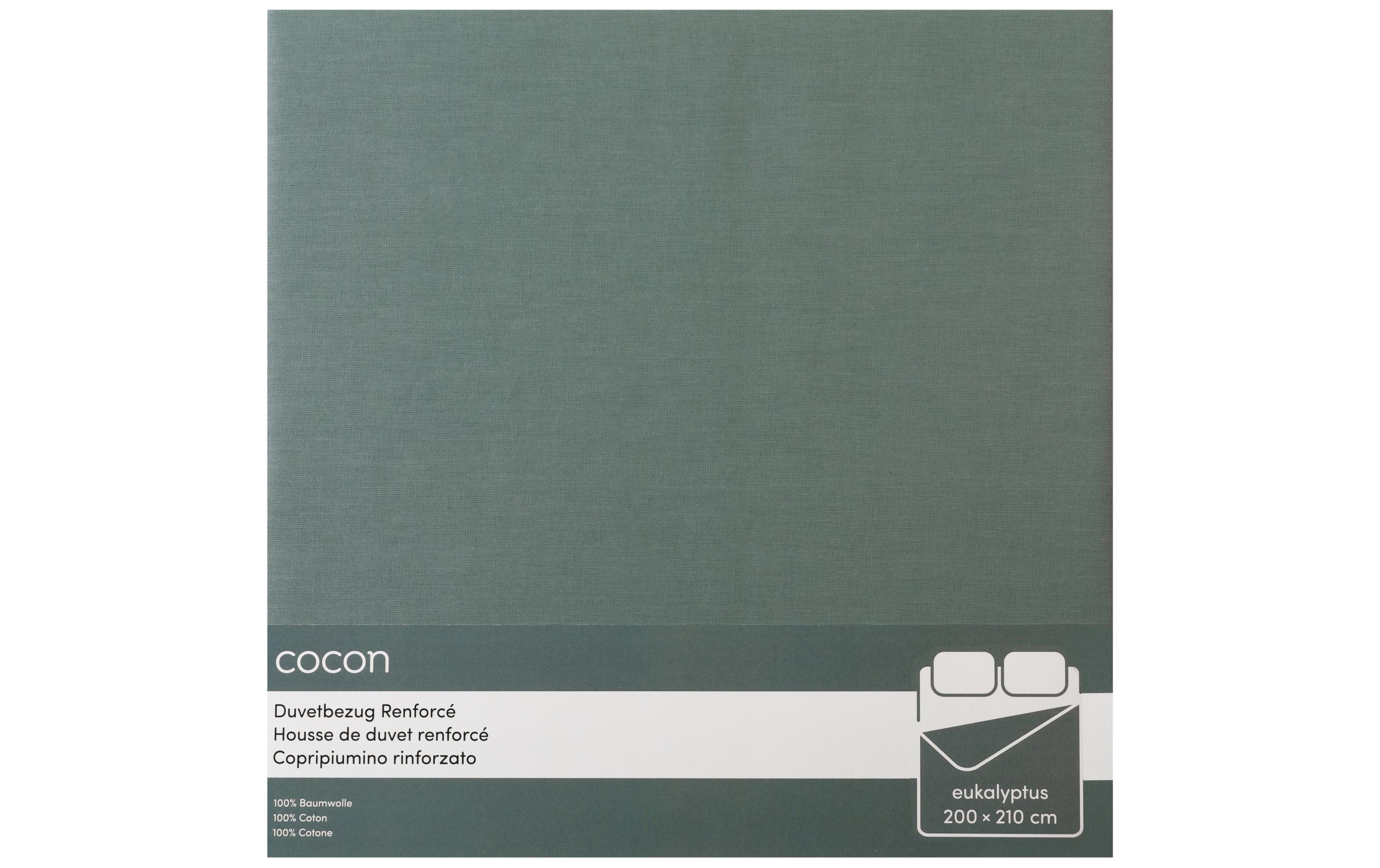 COCON Duvetbezug Renforcé 200 x 210 cm, Eukalyptus