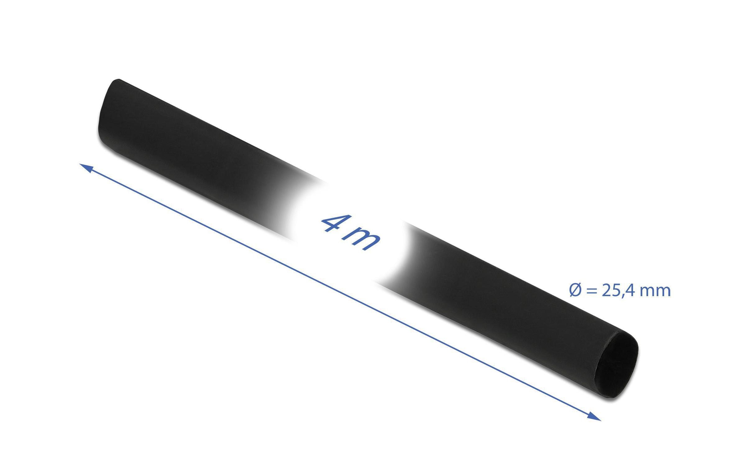 Delock Schrumpfschlauch 4 m x 25.4 mm Schwarz