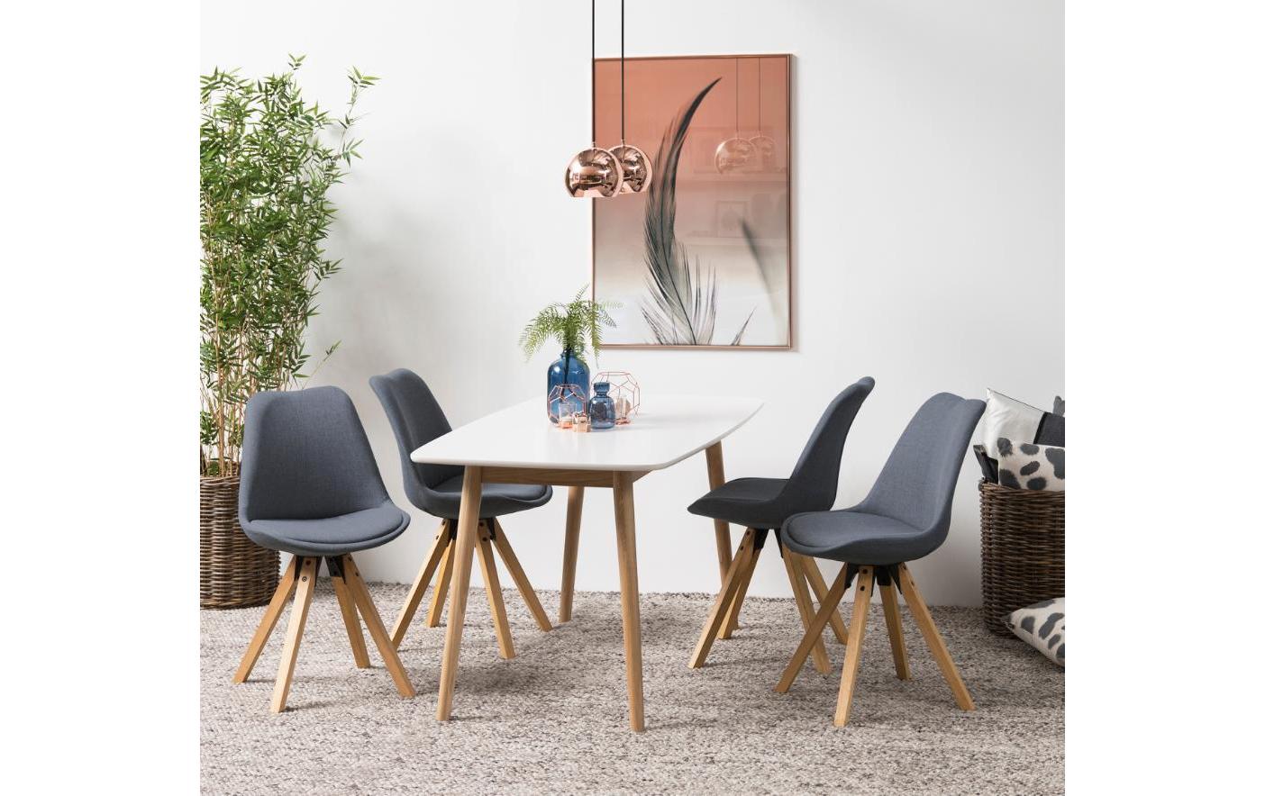 AC Design Stuhl Dima 2 Stück, Dunkelgrau