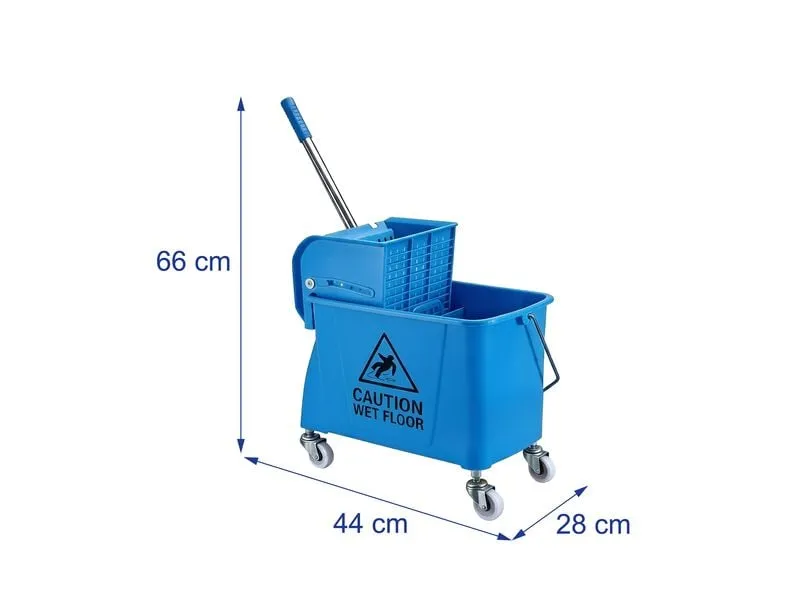 relaxdays Reinigungswagen 22 l, Blau/Silber relaxdays Reinigungswagen 22 l, Blau/Silber