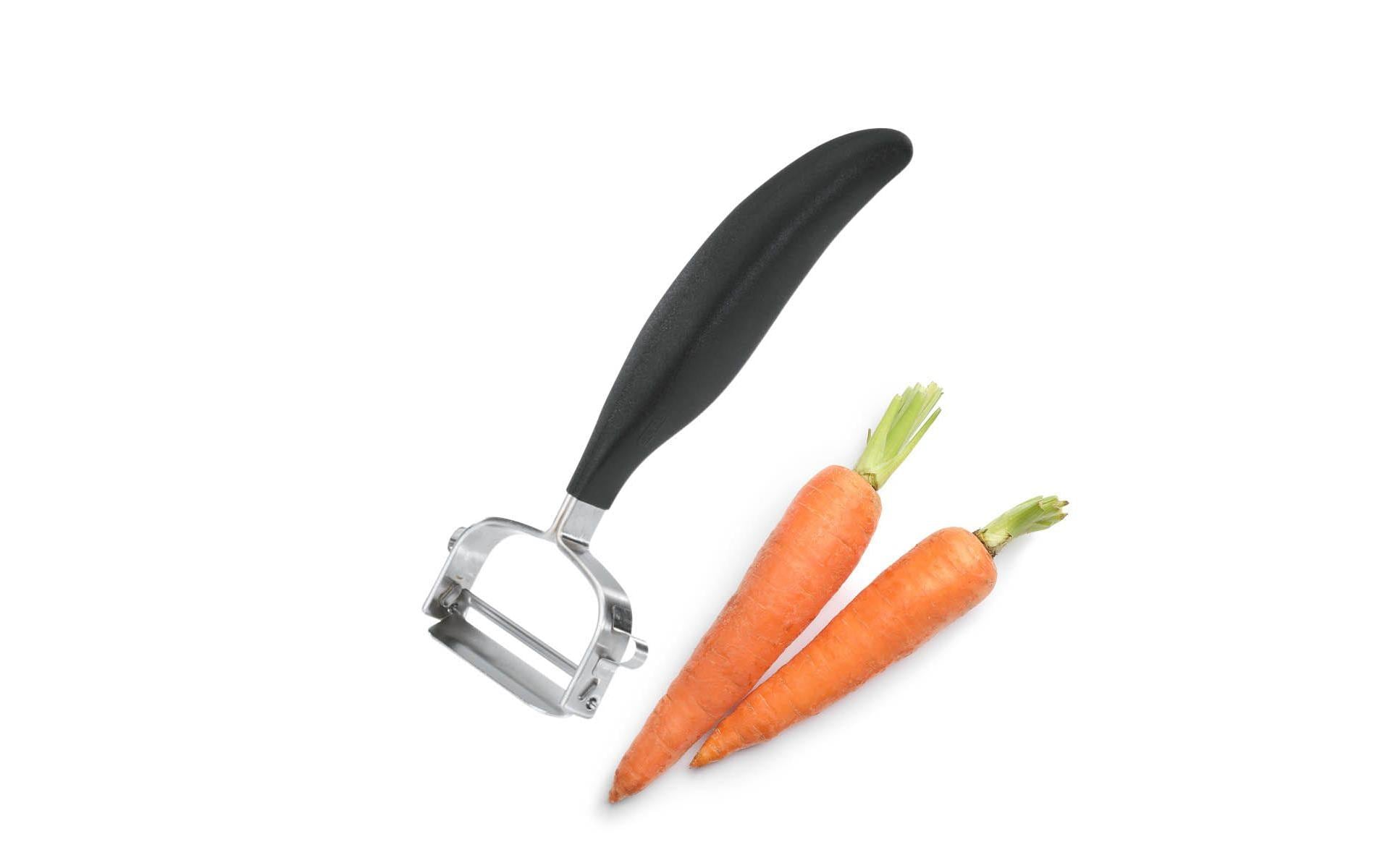 GEFU Sparschäler Universale 15.1 cm, Schwarz/Silber