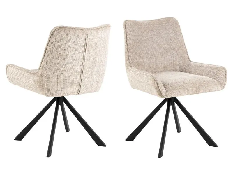 AC Design Stuhl Eddie 2 Stück, Beige AC Design Stuhl Eddie 2 Stück, Beige