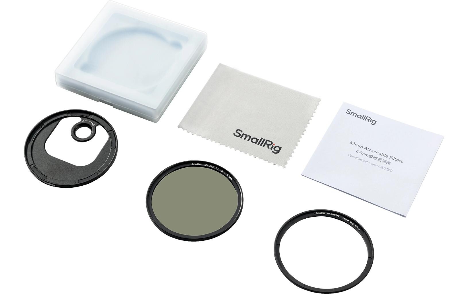 Smallrig Aufsteckbarer CPL-Filter (67 mm) mit T-Mount-Adapter
