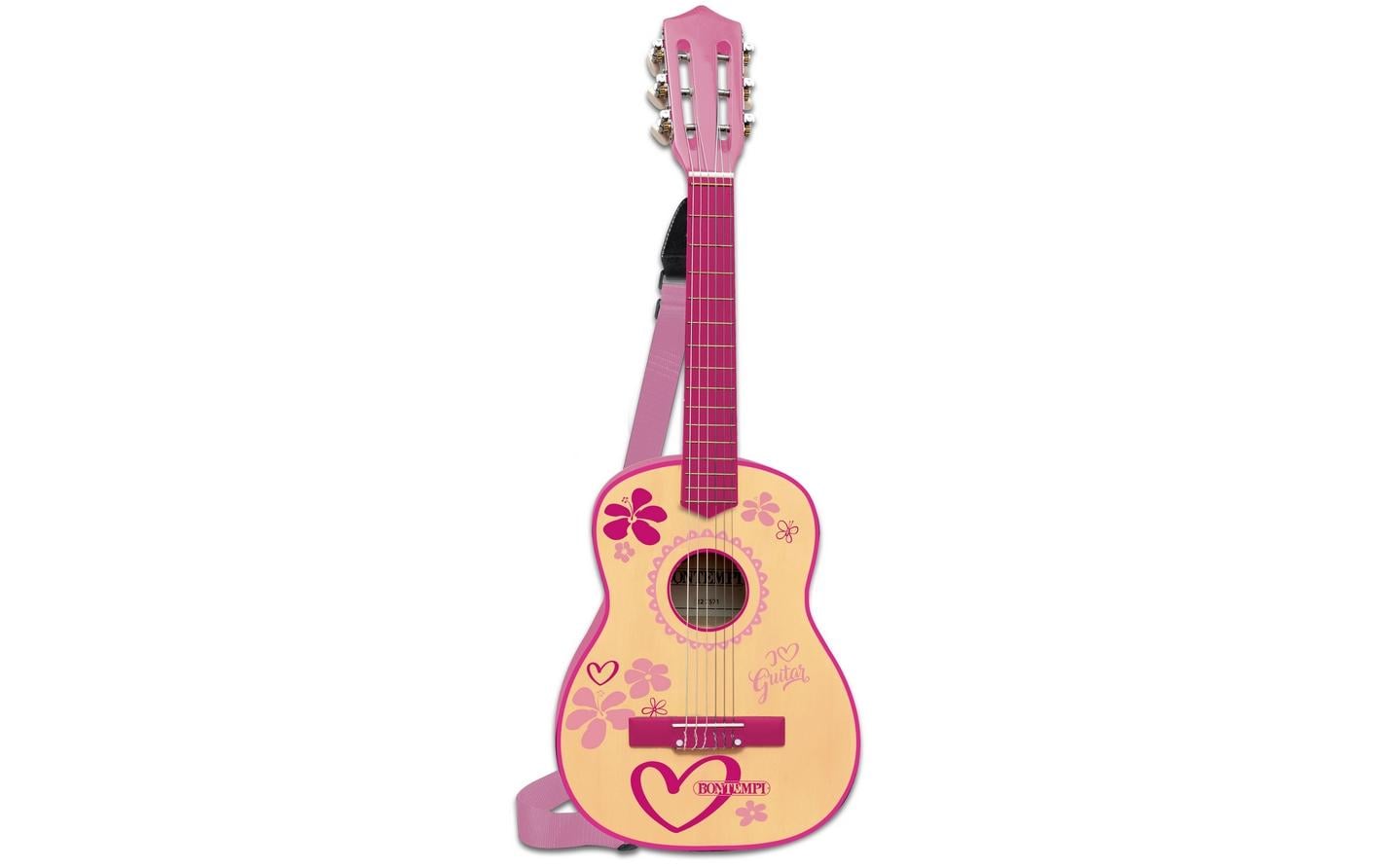 Bontempi Musikinstrument Gitarre 6 Saiten 75 cm pink aus Holz Bontempi Musikinstrument Gitarre 6 Saiten 75 cm pink aus Holz