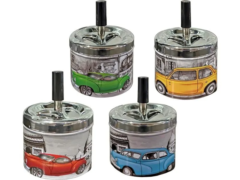Dameco Aschenbecher mit Schleuderdeckel Retro Car Set Mehrfarbig Dameco Aschenbecher mit Schleuderdeckel Retro Car Set Mehrfarbig