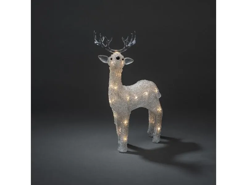 Konstsmide LED-Figur Acryl Rentier, 31.5 cm, Klar
