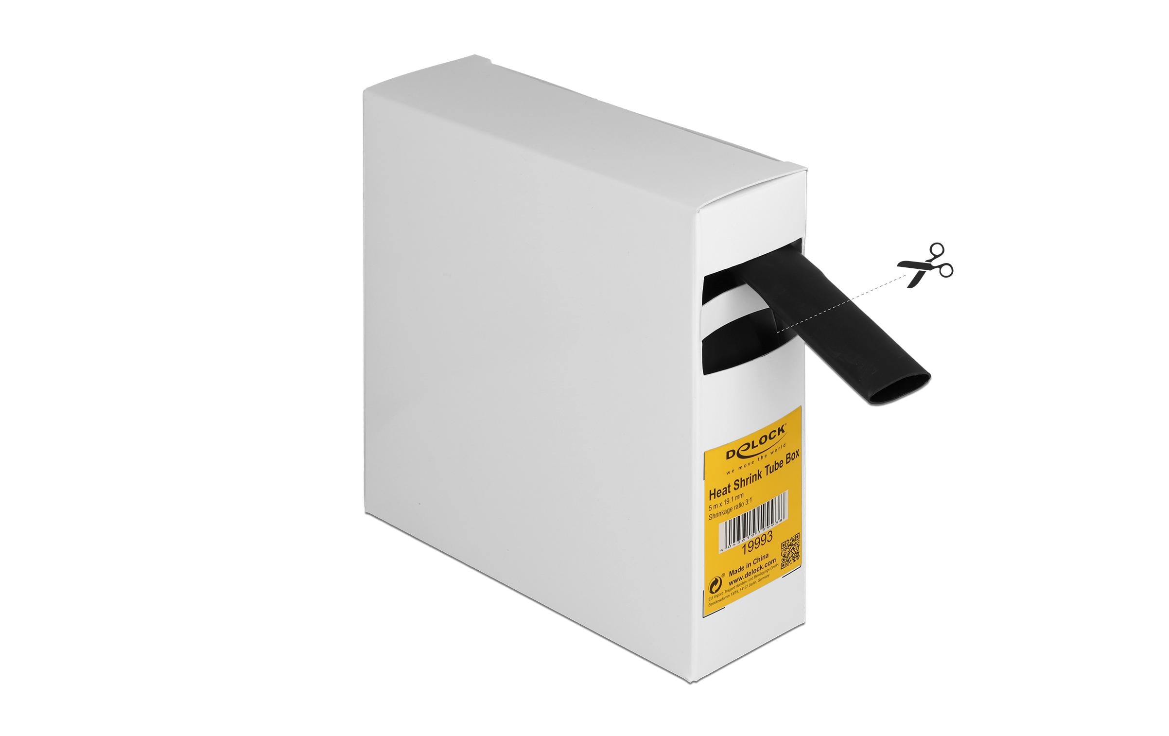 Delock Schrumpfschlauch Box mit Innenkleber, 5 m x 19.1 mm Delock Schrumpfschlauch Box mit Innenkleber, 5 m x 19.1 mm