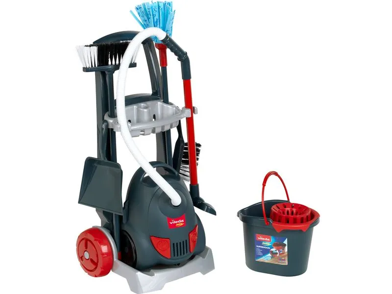 Klein-Toys Vileda Staubsauger mit Putzwagen, 7-tlg. Klein-Toys Vileda Staubsauger mit Putzwagen, 7-tlg.