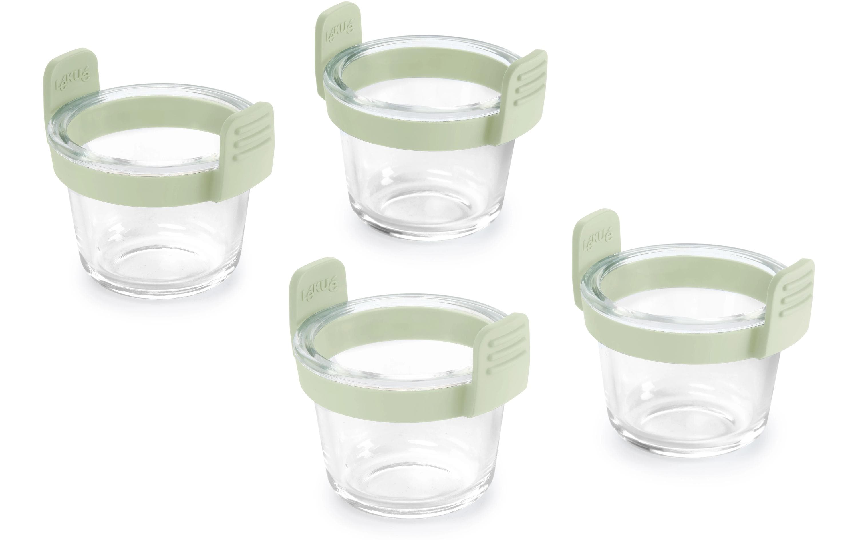 Lékué Backeinsatz Glasbehälter Mini Cups, 4 Stück