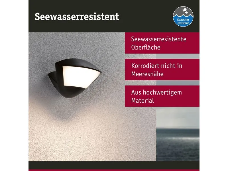 Paulmann LED Aussenwandleuchte Skyla Bewegungsmelder Anthrazit Paulmann LED Aussenwandleuchte Skyla Bewegungsmelder Anthrazit