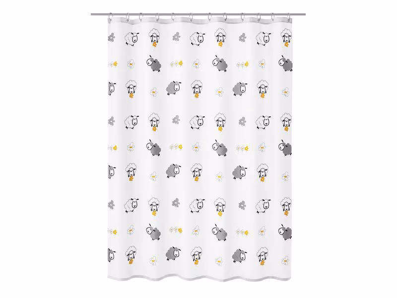 Kleine Wolke Duschvorhang Sheep 180 x 200 cm, Mehrfarbig