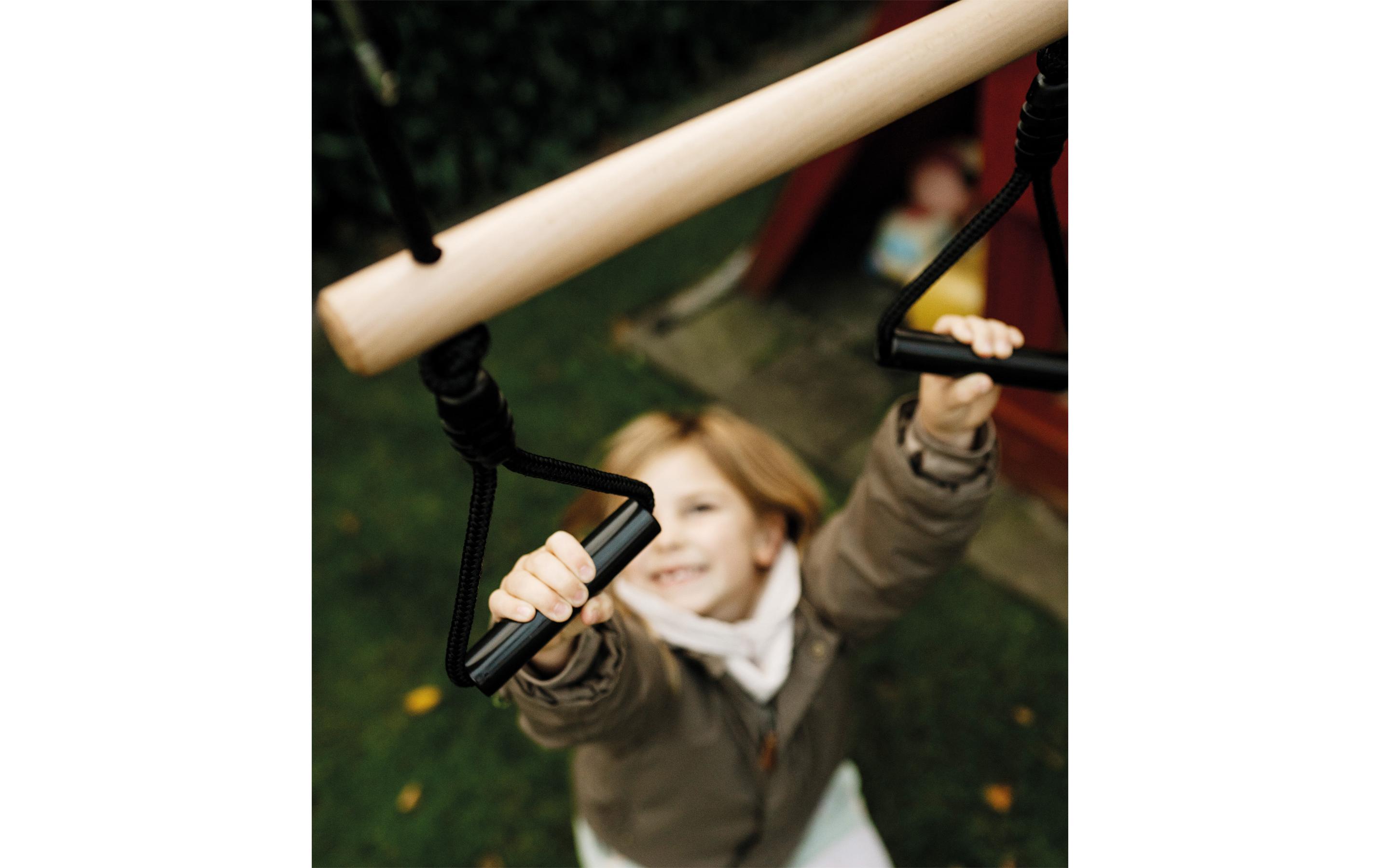 small foot Trapezschaukel mit Turnringen «Black Line»