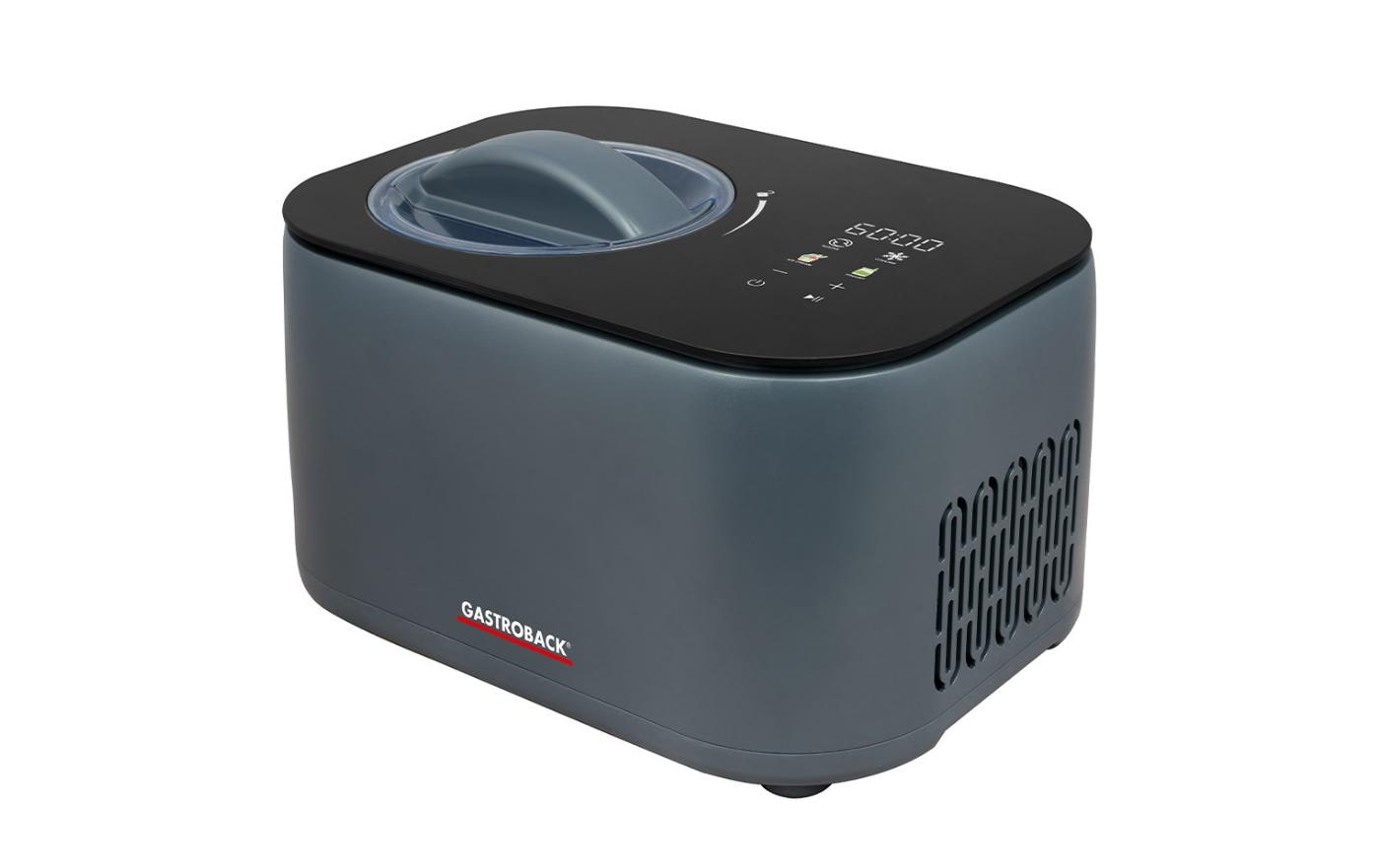 Gastroback Kompressor-Eismaschine Mini Gelateria 1 l, Anthrazit/Schwarz
