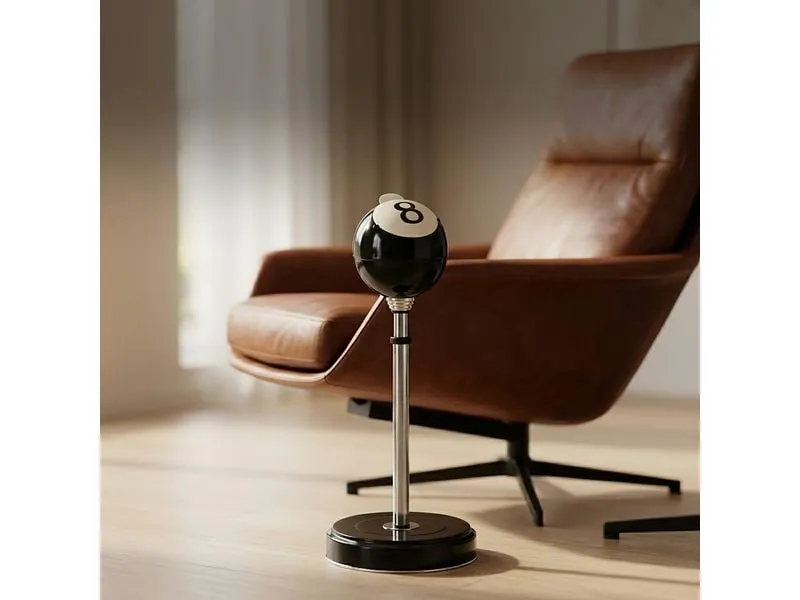 relaxdays Standaschenbecher Schwarz/Silber/Weiss