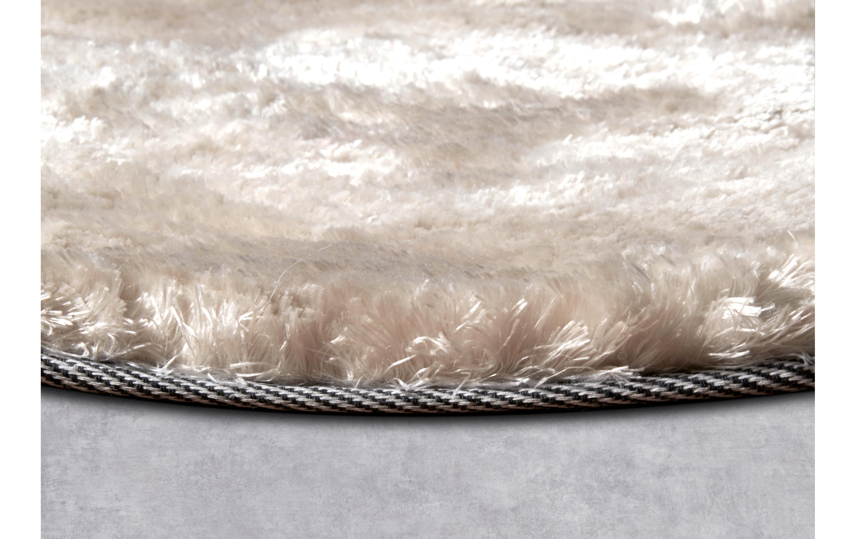 Elle Decoration Teppich Calida Ø 160 cm, Creme