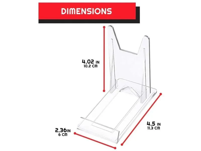 EvoRetro Display Stand 6er-Pack Verstellbar Acryl Transparent EvoRetro Display Stand 6er-Pack Verstellbar Acryl Transparent
