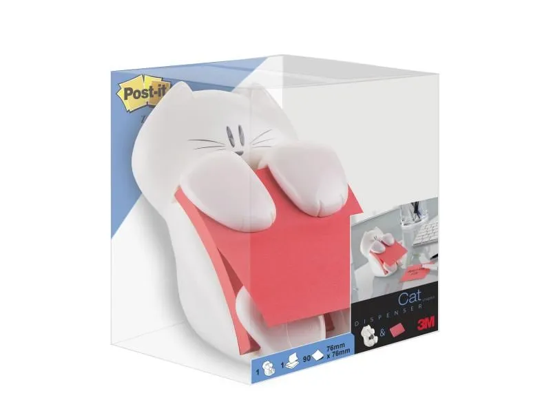 Post-it Notizzettel-Dispenser Katze Weiss Post-it Notizzettel-Dispenser Katze Weiss