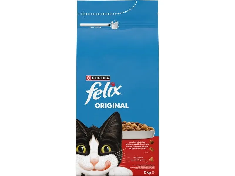 Felix Trockenfutter Original Fleisch 2 kg Felix Trockenfutter Original Fleisch 2 kg