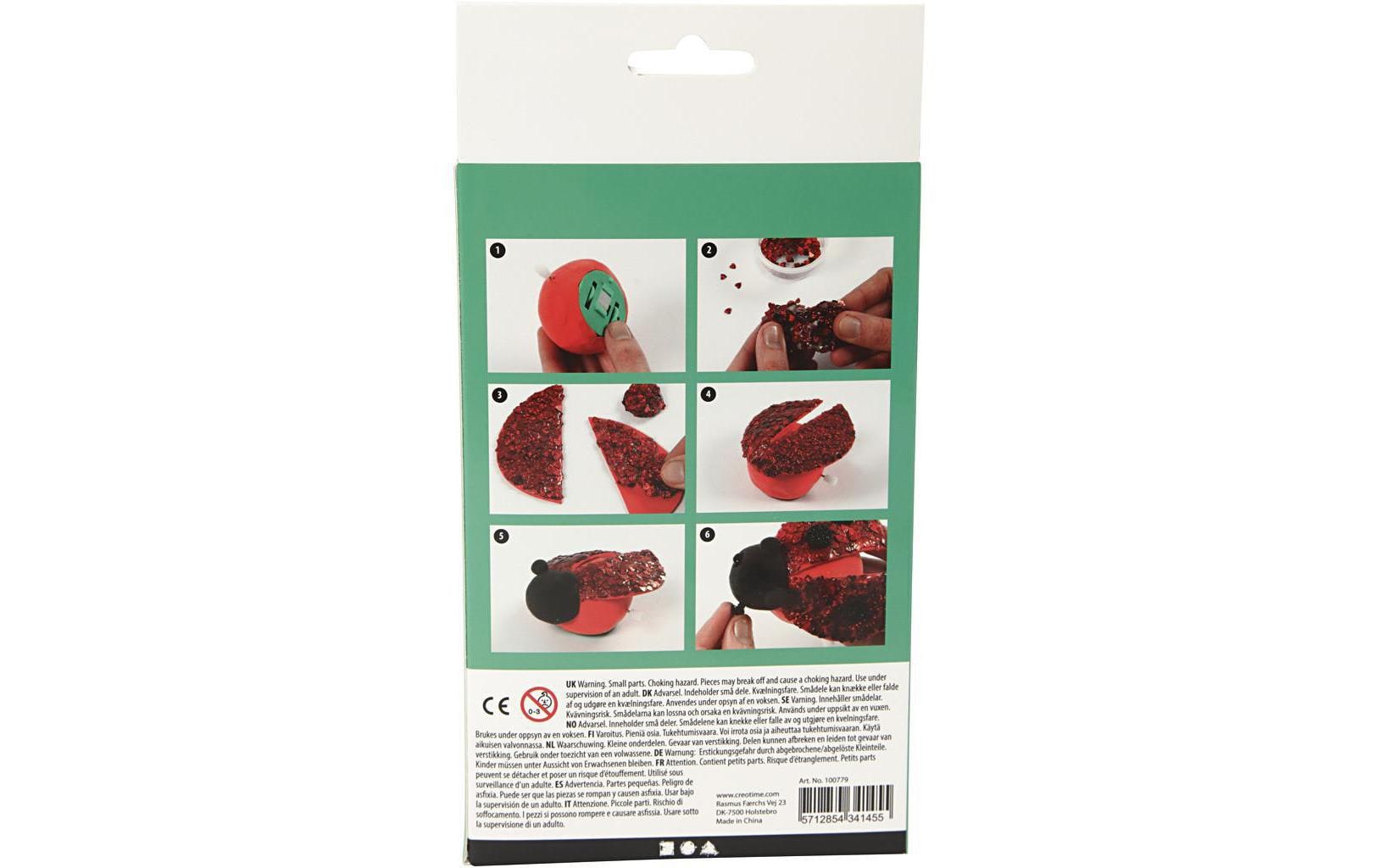 Creativ Company Modellier-Set Silk Clay Marienkäfer, 1 Set