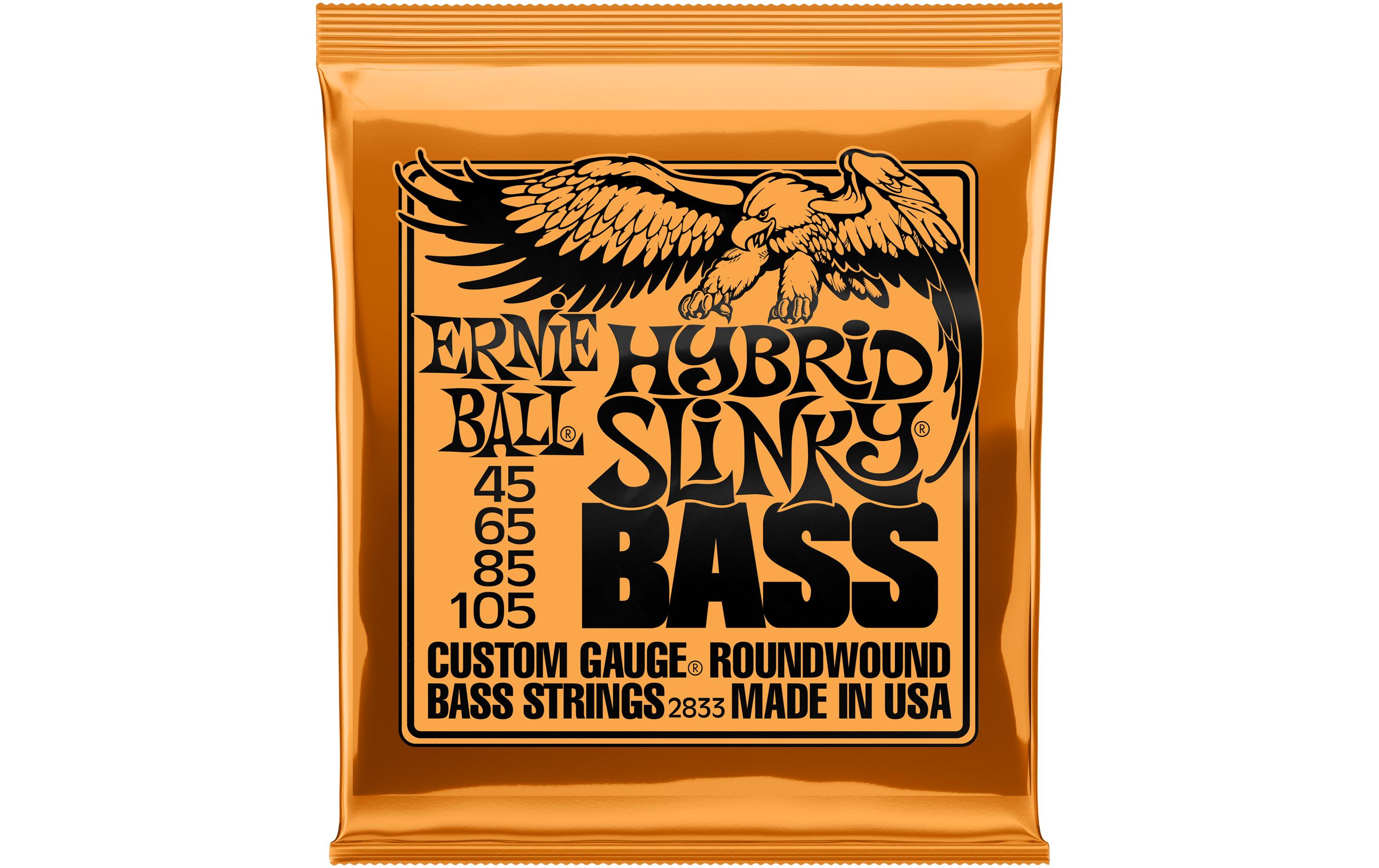 Ernie Ball Basssaiten 2833 Slinky Bass – Hybrid, 45-105