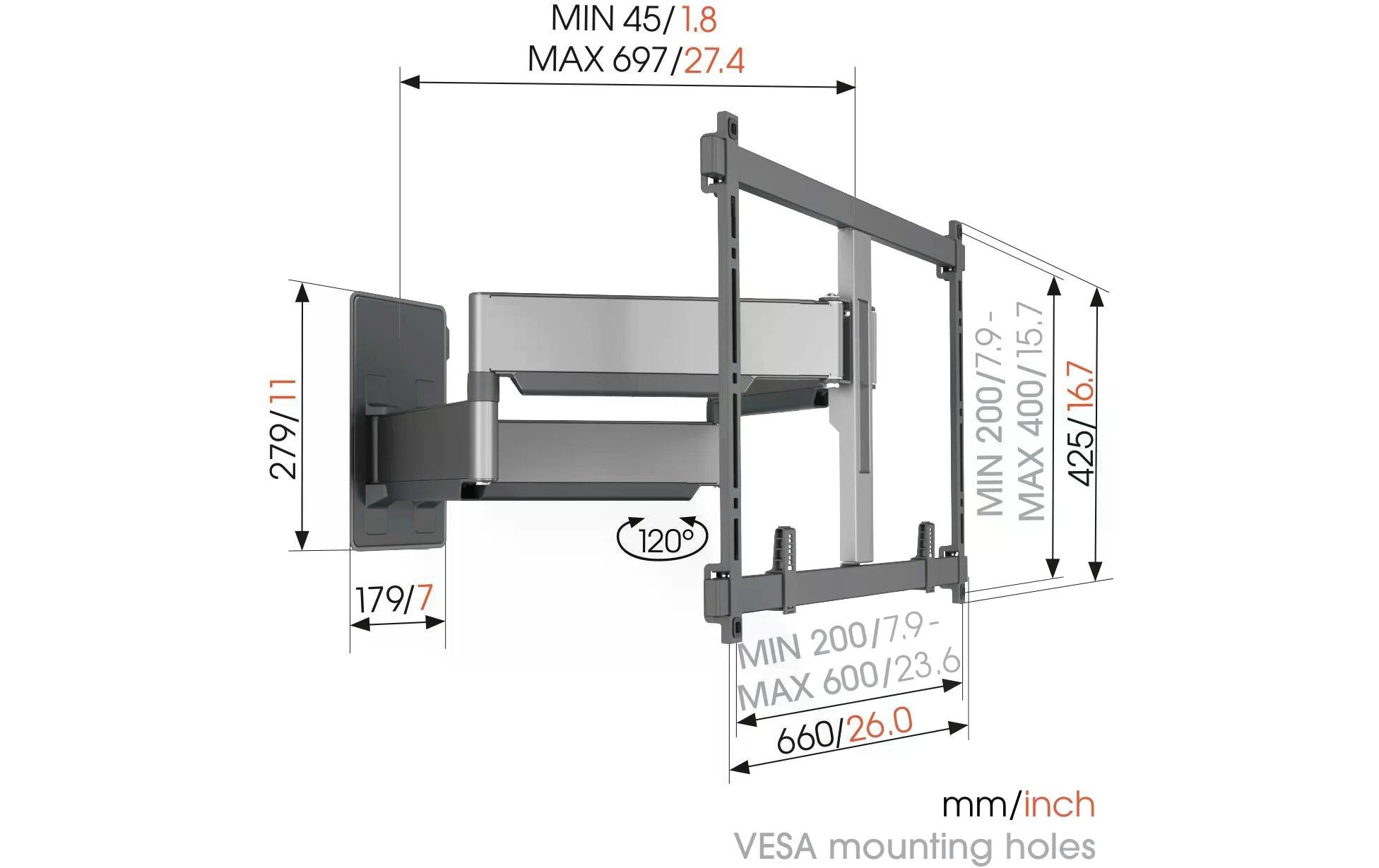 Vogel's Wandhalterung TVM 5855 - Schwarz