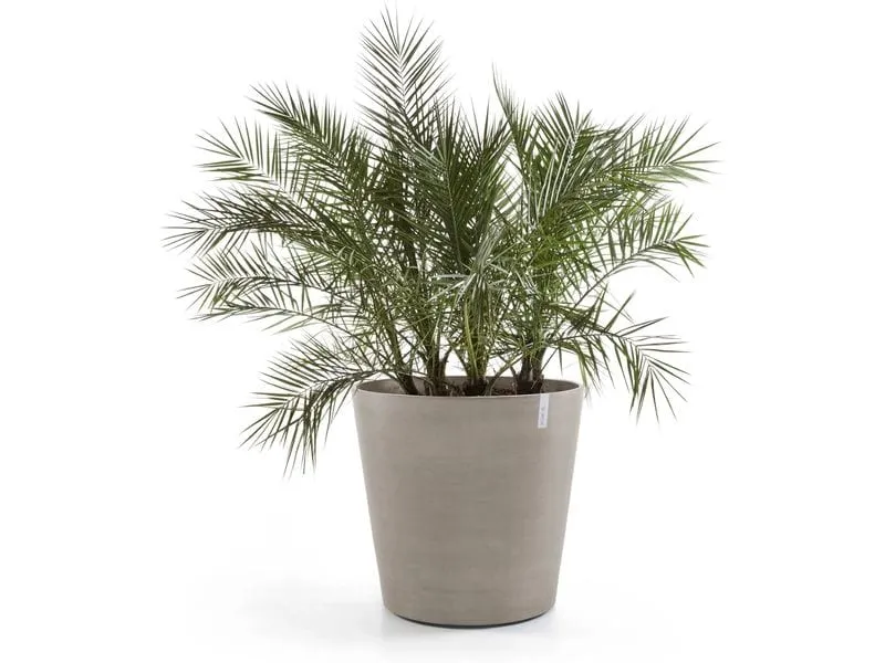 Ecopots Blumentopf Amsterdam Wheels Ø 60 cm Taupe