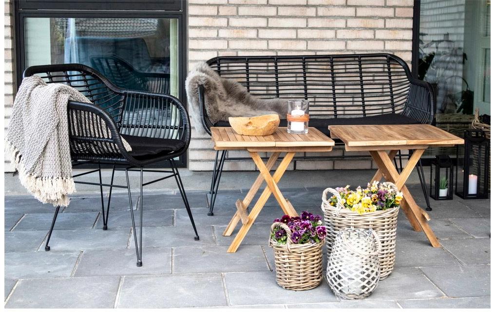 House Nordic Gartentisch 50 x 50 x 50 cm, Natur