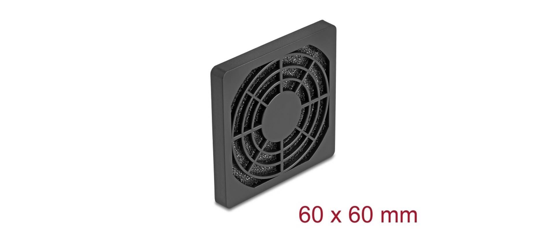 Delock Lüftergitter mit Staubfilter 60 x 60 mm