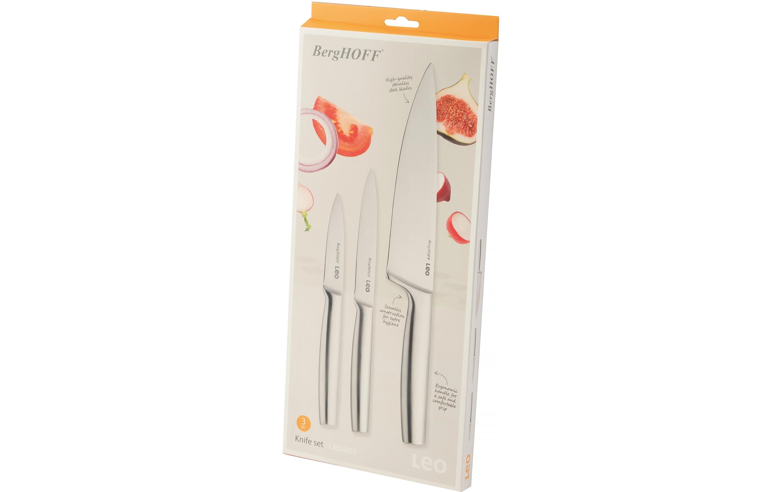 BergHOFF Messer-Set Leo Legacy 3-teilig Silber