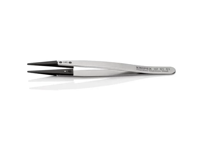 Knipex Pinzette mit Wechselspitzen, ESD, Gerade 130 mm Knipex Pinzette mit Wechselspitzen, ESD, Gerade 130 mm