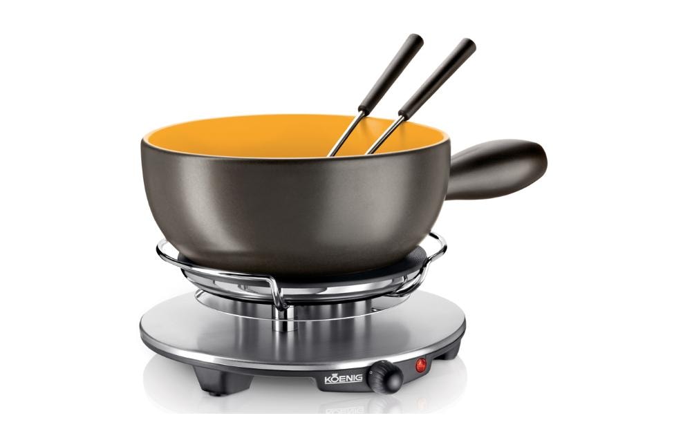 Koenig Käsefondue-Set B02179 8 Teile, Anthrazit/Gold