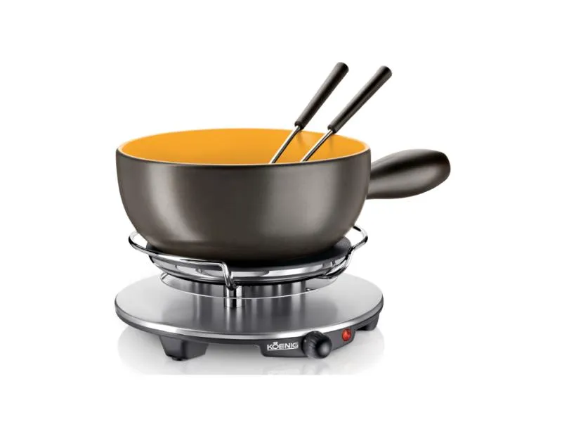 Koenig Käsefondue-Set B02179 8 Teile, Anthrazit/Gold Koenig Käsefondue-Set B02179 8 Teile, Anthrazit/Gold