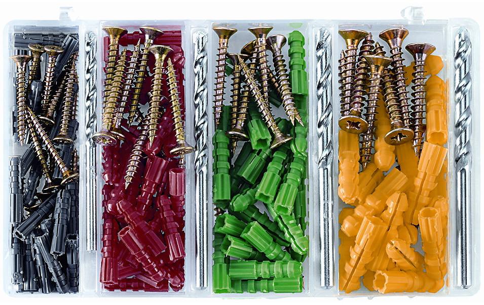 ferronorm Dübel Set mit Schrauben + Steinbohrer